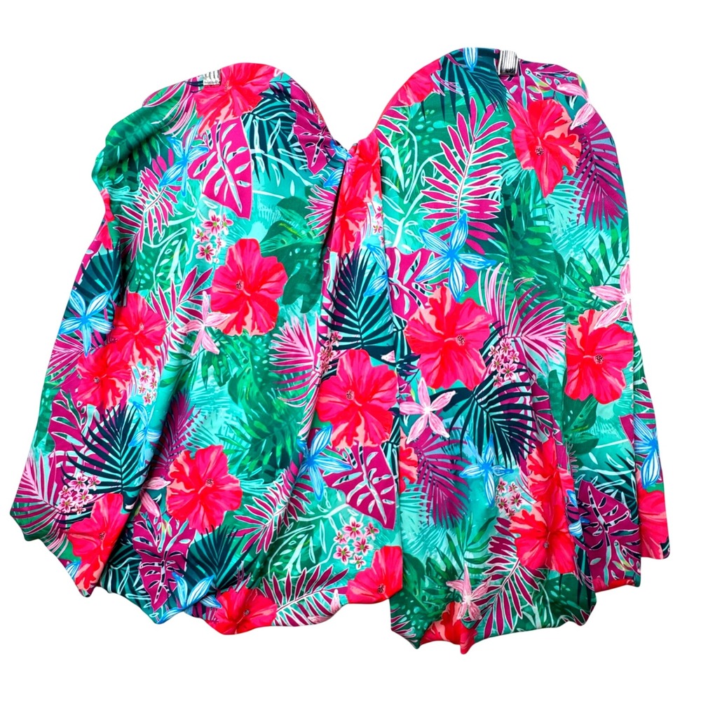 Swimsuits For All Strapless Tankini Top Womens 20 Floral Tropical Sweetheart